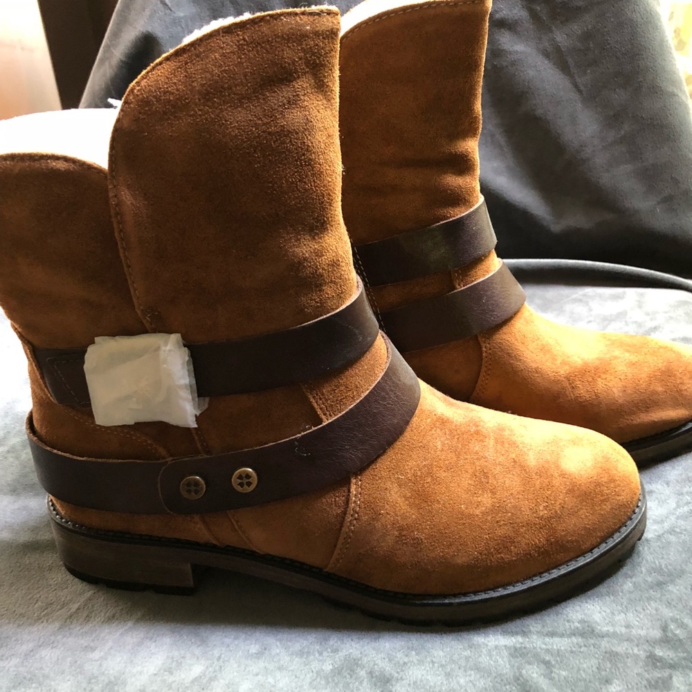 Naturalizer Suede Boots - Tan - NEW!